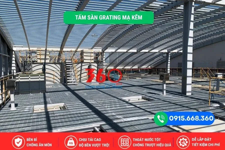 Tấm sàn grating mạ kẽm 1220x2440