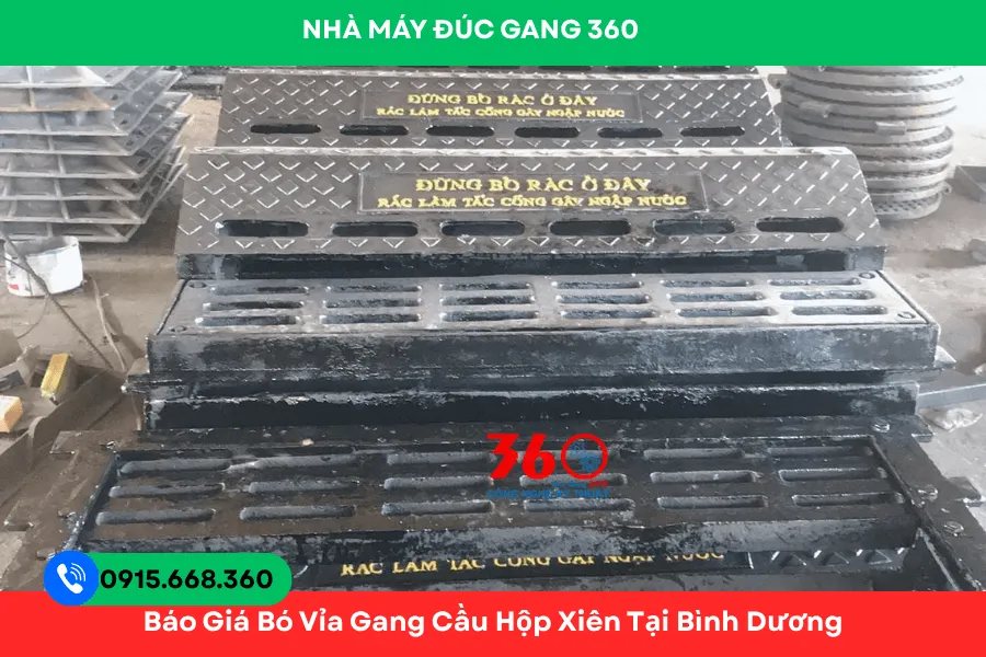 Báo giá bó vỉa gang cầu hộp xiên tại Bình Dương