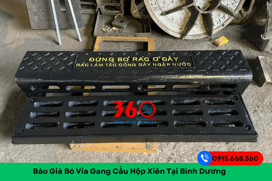 Bó vỉa gang cầu hộp xiên tại Bình Dương