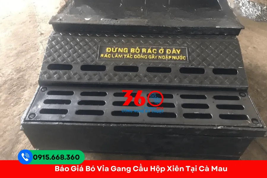 Báo giá bó vỉa gang cầu hộp xiên tại Cà Mau