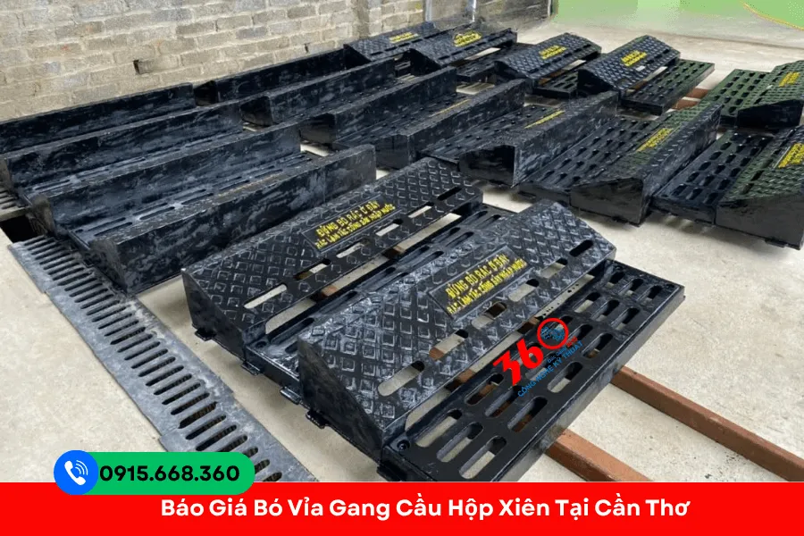 Bó vỉa gang cầu hộp xiên tại Cần Thơ