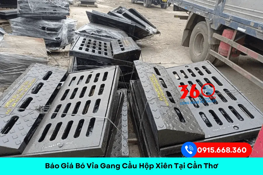 Bó vỉa gang cầu hộp xiên tại Cần Thơ