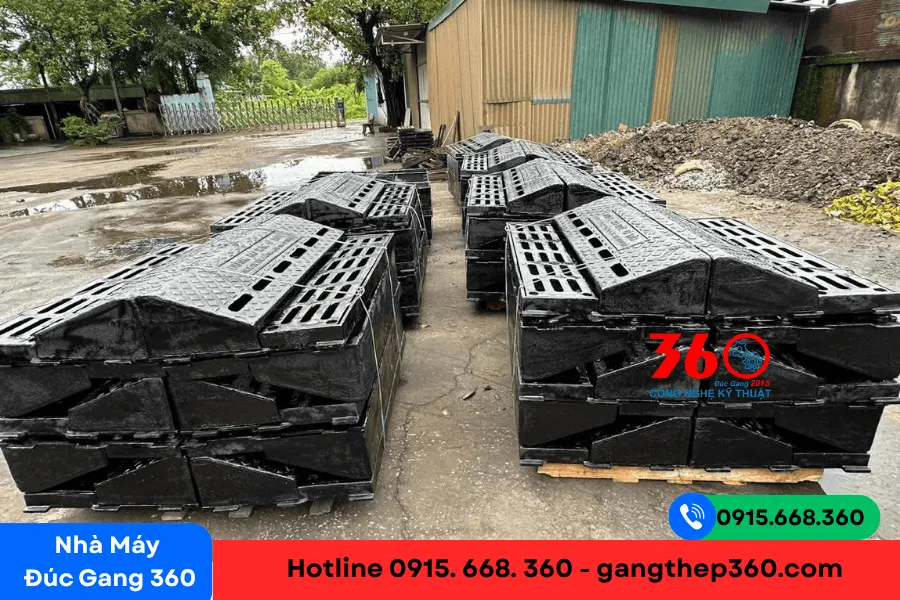 Bó vỉa gang cầu hộp xiên tại Cần Thơ
