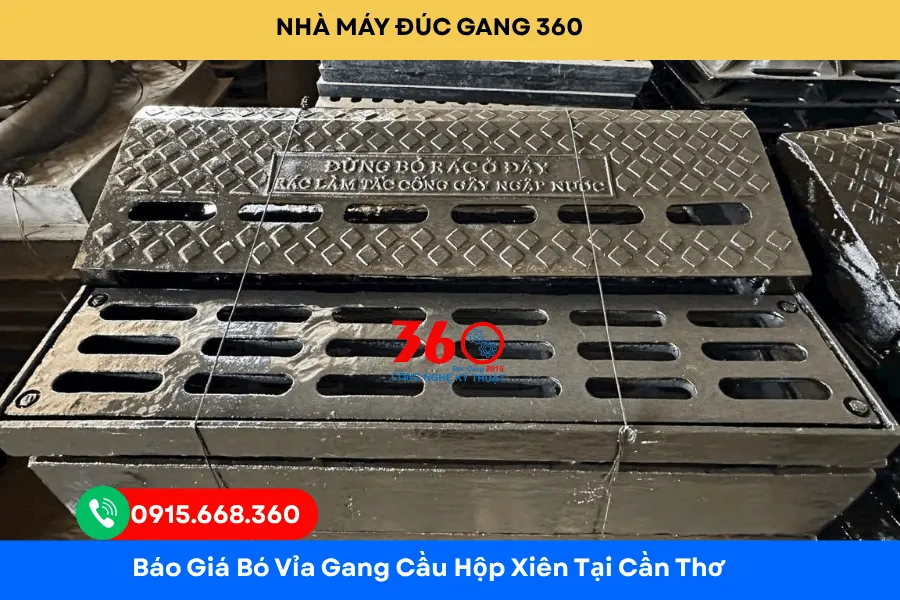 Bó vỉa gang cầu hộp xiên tại Cần Thơ