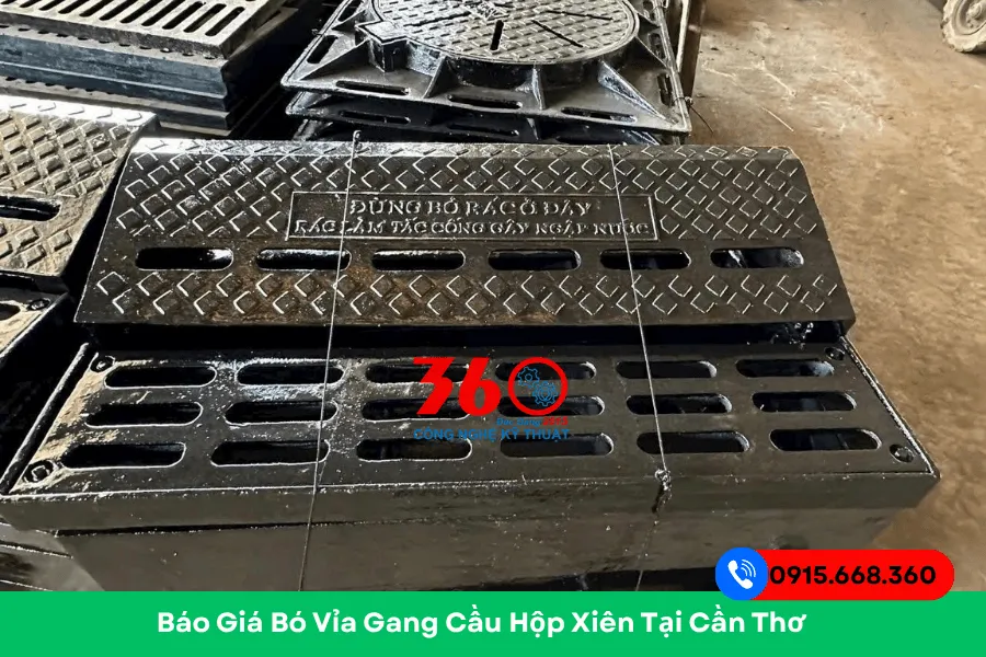 Bó vỉa gang cầu hộp xiên tại Cần Thơ