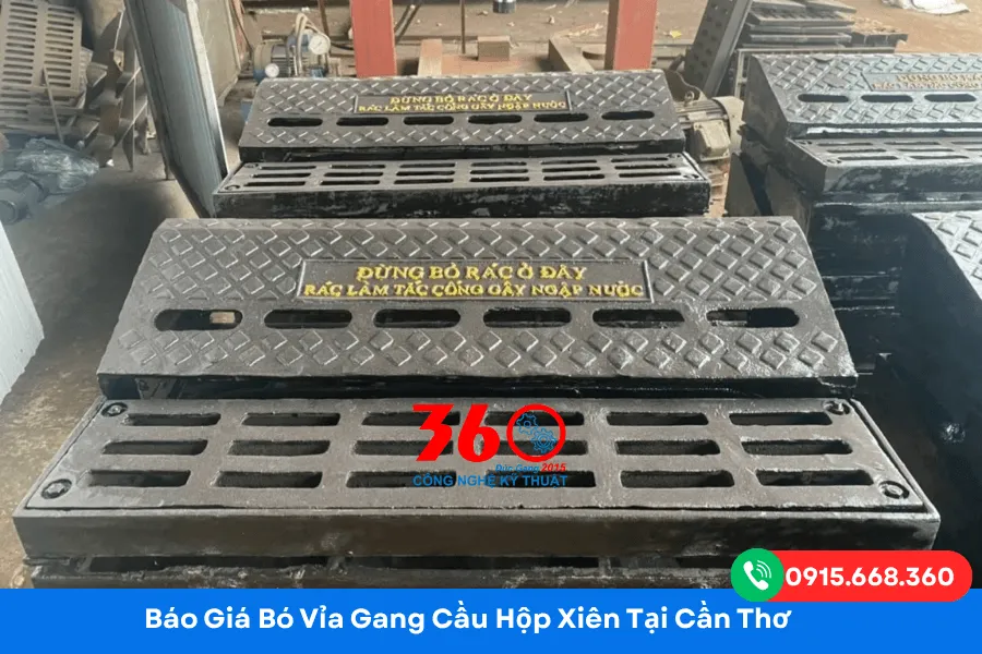Bó vỉa gang cầu hộp xiên tại Cần Thơ