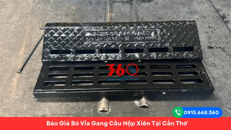 Bó vỉa gang cầu hộp xiên tại Cần Thơ