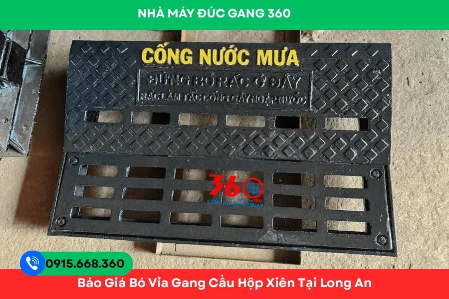 Bó vỉa gang cầu hộp xiên tại Long An