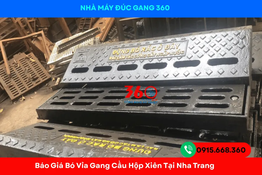 Bó vỉa gang cầu hộp xiên tại Nha Trang