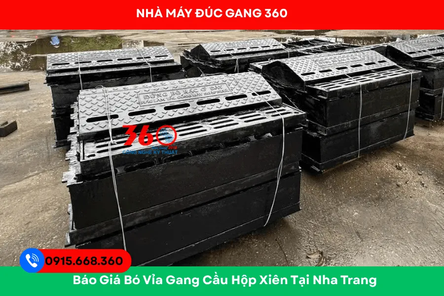 Bó vỉa gang cầu hộp xiên tại Nha Trang