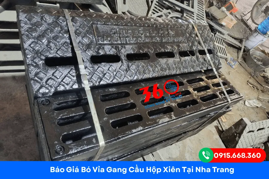 Bó vỉa gang cầu hộp xiên tại Nha Trang