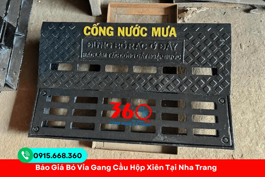 Bó vỉa gang cầu hộp xiên tại Nha Trang