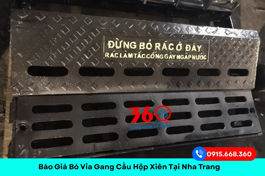 Bó vỉa gang cầu hộp xiên tại Nha Trang