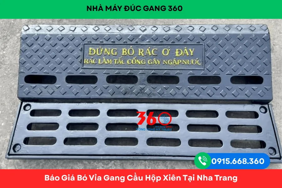 Bó vỉa gang cầu hộp xiên tại Nha Trang