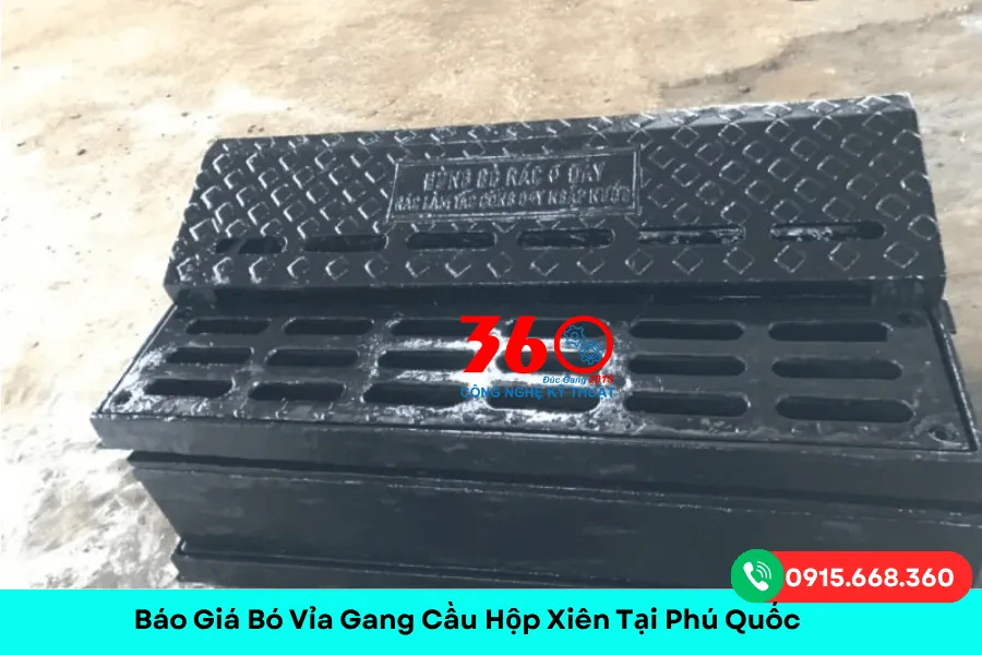 Bó vỉa gang cầu hộp xiên tại Phú Quốc