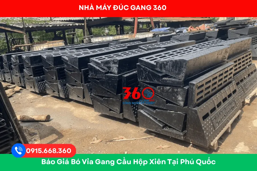 Bó vỉa gang cầu hộp xiên tại Phú Quốc