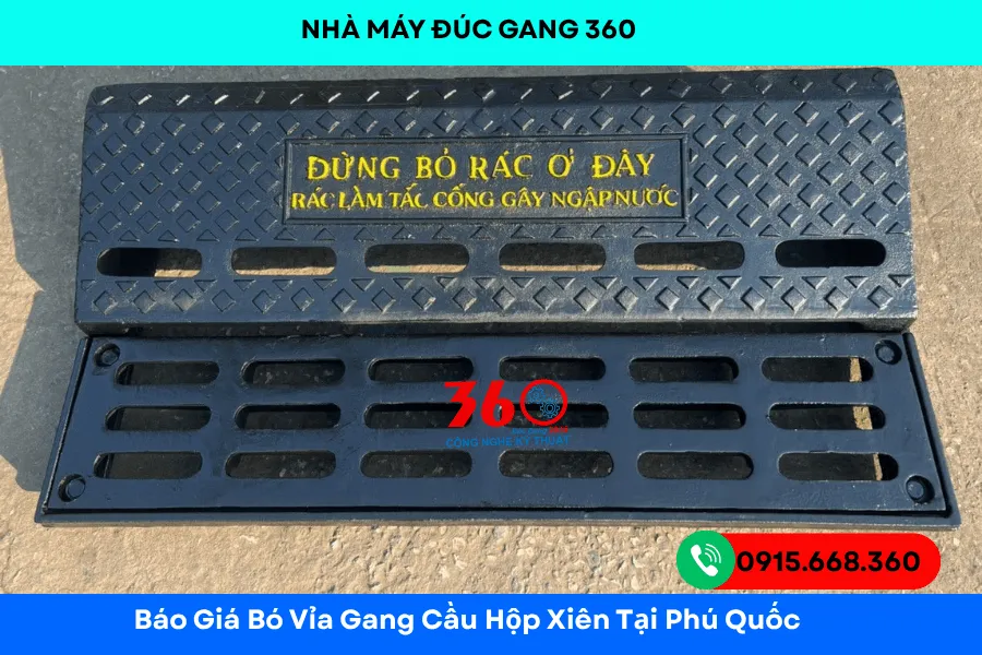 Bó vỉa gang cầu hộp xiên tại Phú Quốc