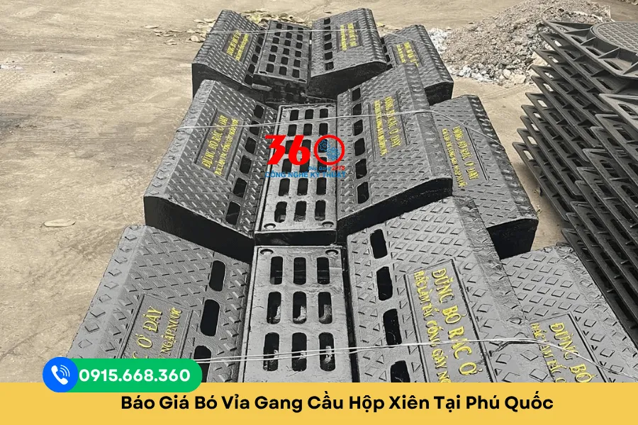 Bó vỉa gang cầu hộp xiên tại Phú Quốc