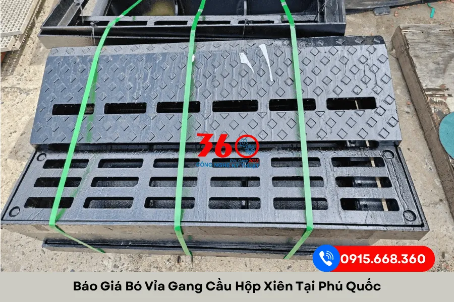 Bó vỉa gang cầu hộp xiên tại Phú Quốc