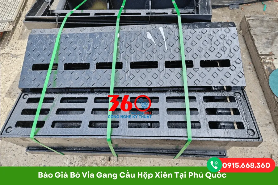Bó vỉa gang cầu hộp xiên tại Phú Quốc