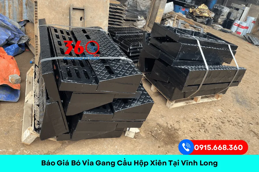 Bó vỉa gang cầu hộp xiên tại Vĩnh Long