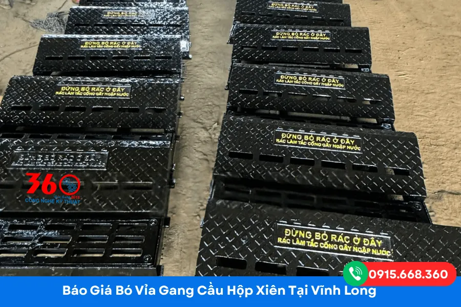 Bó vỉa gang cầu hộp xiên tại Vĩnh Long