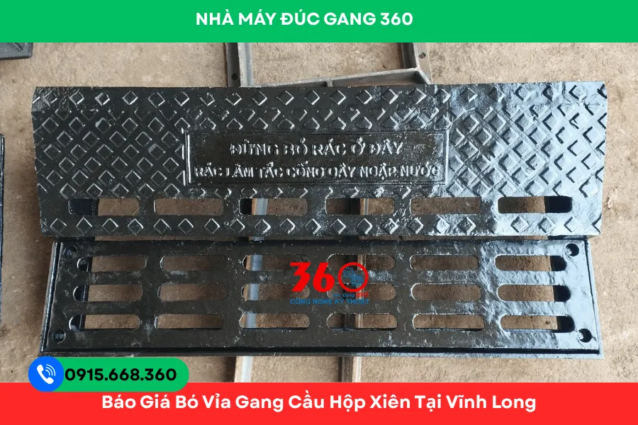 Bó vỉa gang cầu hộp xiên tại Vĩnh Long