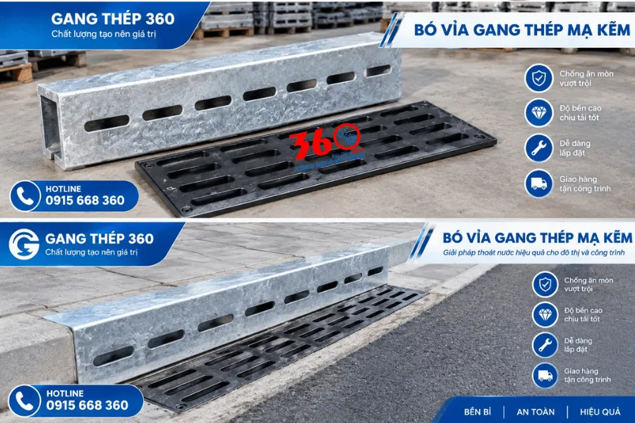 Bó vỉa gang thép mạ kẽm tại Đồng Nai