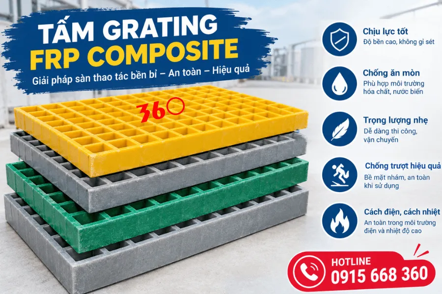 Tấm grating frp composite tại Hà Nam